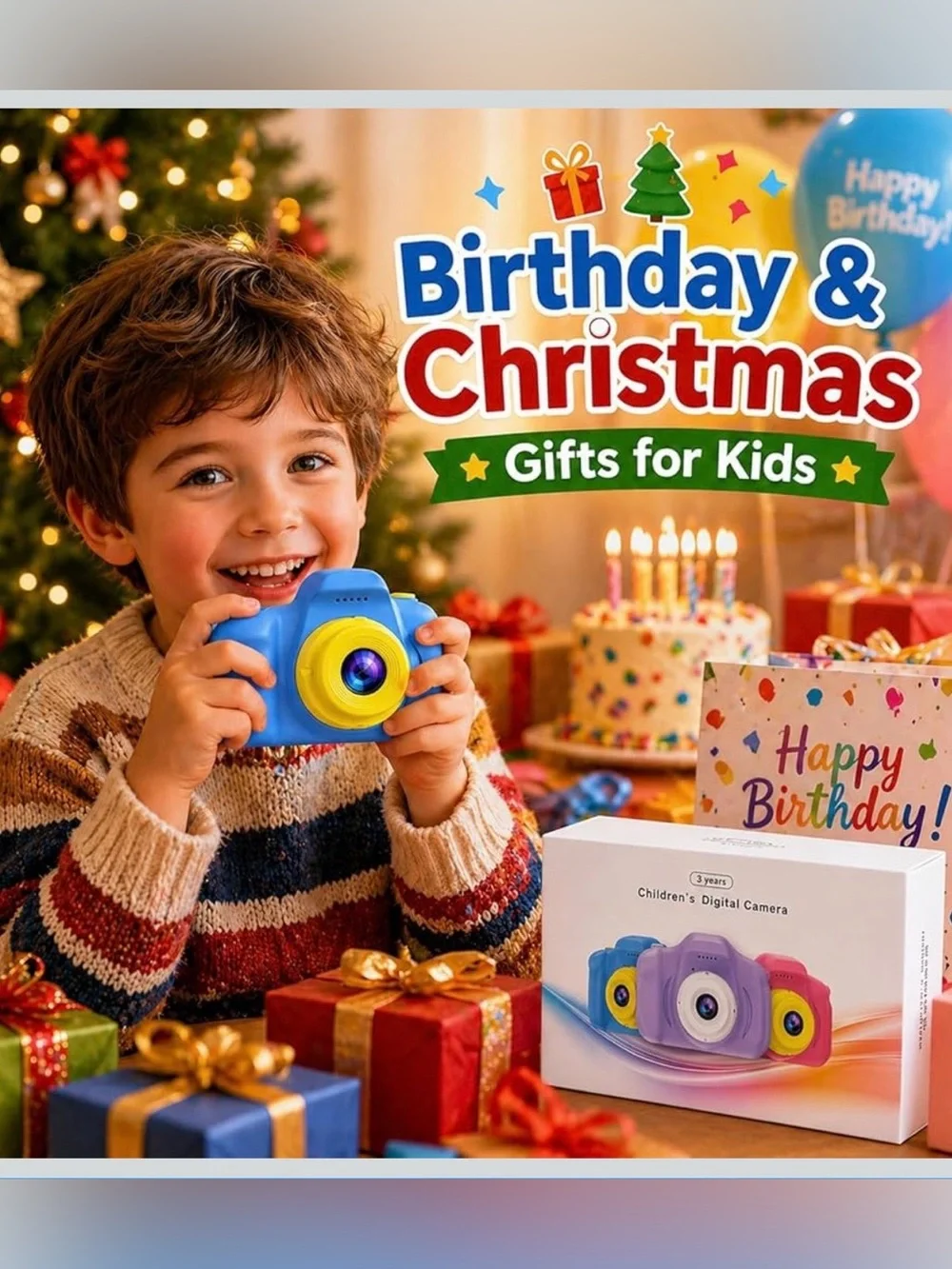 Kids Digital Camera with 32GB SD card